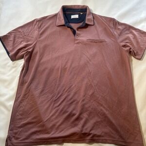 7 Diamonds Men's XL Luxe Soft Polo Golf Short Sleeve  Accent Tidal Wave